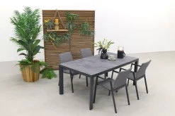 Lima/Baltimor 180 cm. stapelbare tuinset - 5-delig