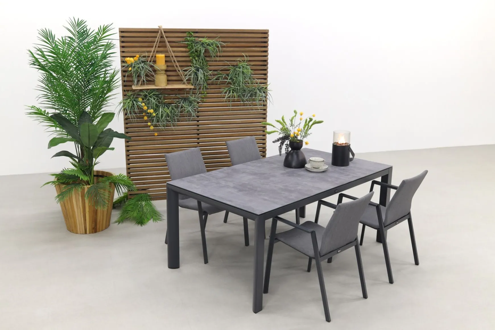 Lima/Baltimor 180 cm. stapelbare tuinset - 5-delig