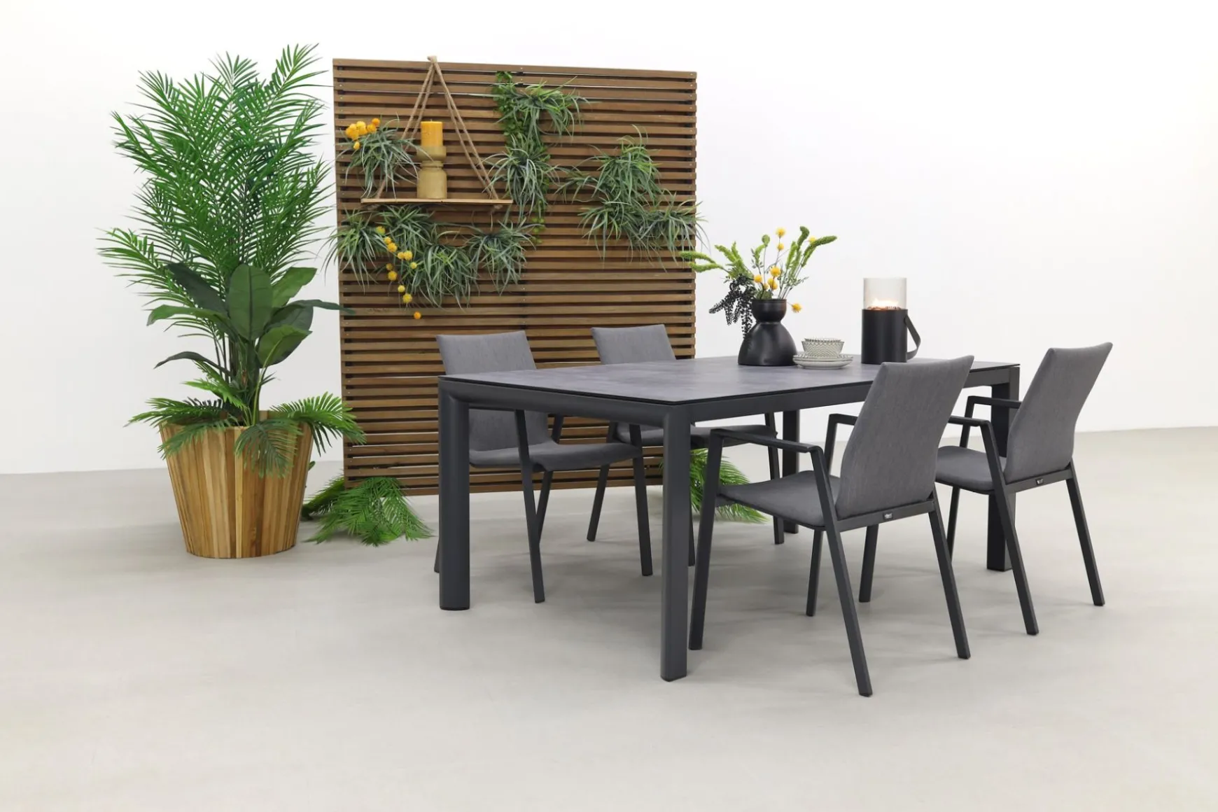 Lima/Baltimor 180 cm. stapelbare tuinset - 5-delig