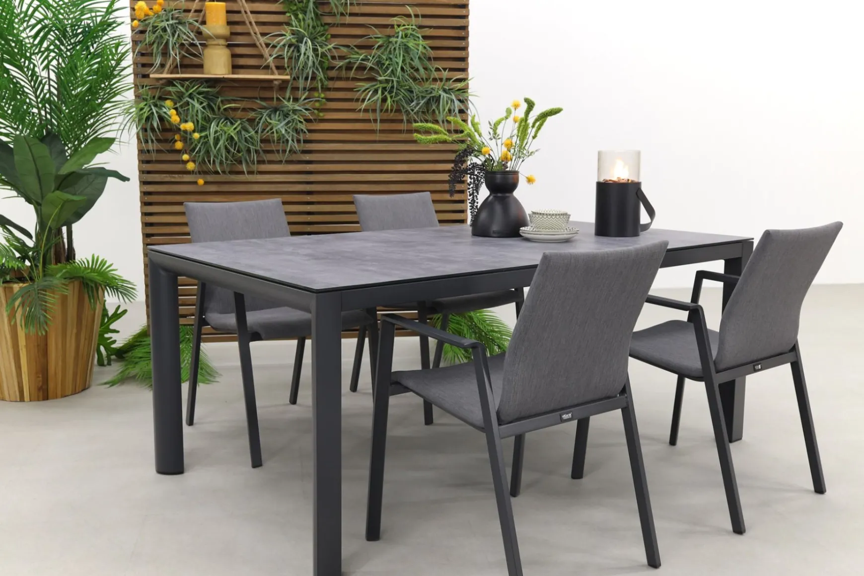 Lima/Baltimor 180 cm. stapelbare tuinset - 5-delig