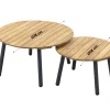 Lissabon/Mindo Sunbrella (Sit&Heat) verwarmde loungeset - Taupe/Teak