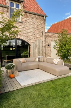 Lissabon/Mindo Sunbrella (Sit&Heat) verwarmde loungeset - Taupe/Teak