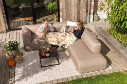 Lissabon/Mindo Sunbrella (Sit&Heat) verwarmde loungeset - Taupe/Teak
