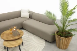 Lissabon/Mindo Sunbrella (Sit&Heat) verwarmde loungeset - Taupe/Teak