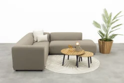 Lissabon/Mindo Sunbrella (Sit&Heat) verwarmde loungeset - Taupe/Teak