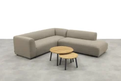Lissabon/Mindo Sunbrella (Sit&Heat) verwarmde loungeset - Taupe/Teak