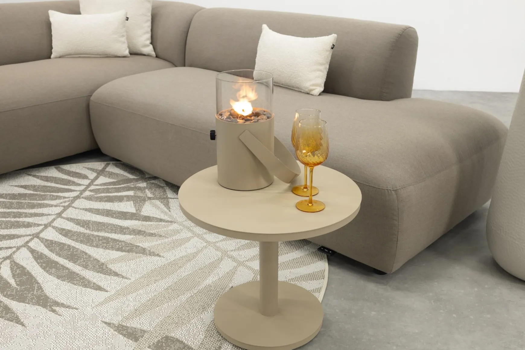 Lissabon Sunbrella (Sit & Heat) verwarmde hoekbank - Taupe