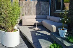 Lissabon Sunbrella (Sit & Heat) verwarmde hoekbank - Taupe