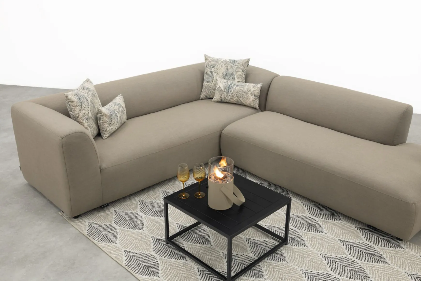 Lissabon/Toronto Sunbrella (Sit&Heat) verwarmde loungeset - Taupe