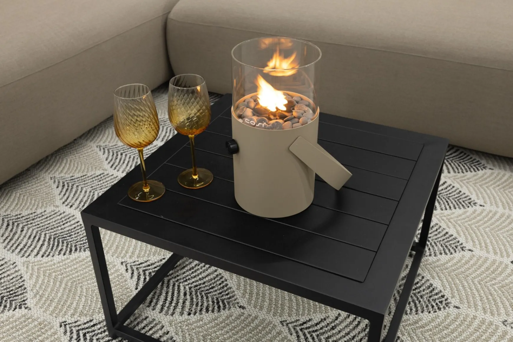 Lissabon/Toronto Sunbrella (Sit&Heat) verwarmde loungeset - Taupe