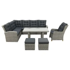 Lounge/diningset San Marino - Paloma grijs + torino tuinstoel