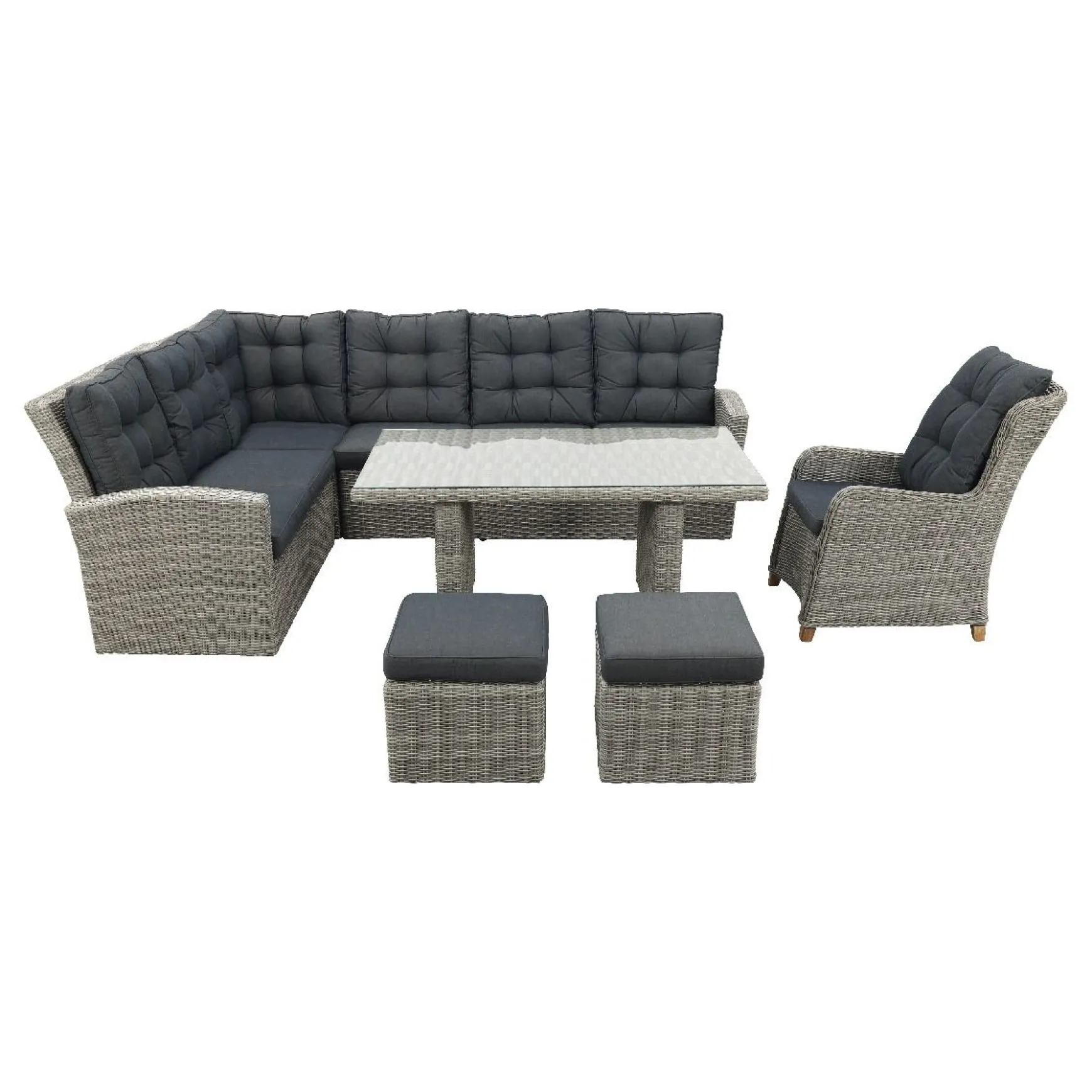 Lounge/diningset San Marino - Paloma grijs + torino tuinstoel