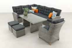 Lounge/diningset San Marino - Paloma grijs + torino tuinstoel