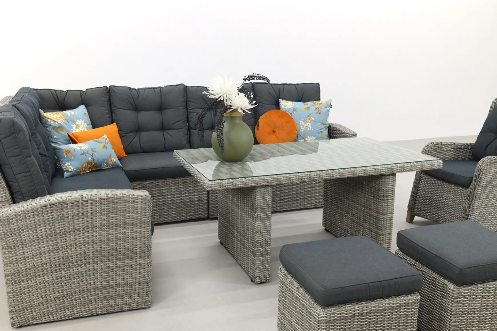 Lounge/diningset San Marino - Paloma grijs + torino tuinstoel