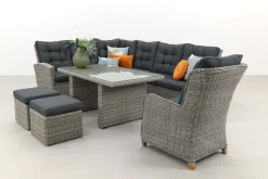 Lounge/diningset San Marino - Paloma grijs + torino tuinstoel