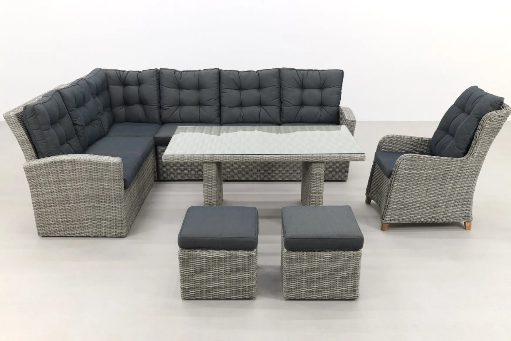 Lounge/diningset San Marino - Paloma grijs + torino tuinstoel