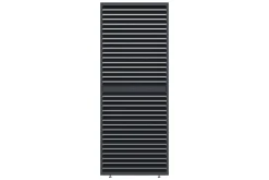 Louvre scherm verstelbaar 100 cm. - horizontaal - antraciet
