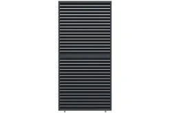 Louvre scherm verstelbaar 120 cm. - horizontaal - antraciet