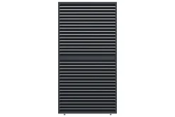 Louvre scherm verstelbaar 130 cm. - horizontaal - antraciet