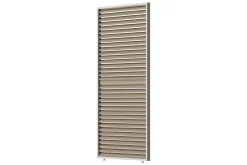 Louvre scherm verstelbaar 130 cm. - horizontaal - Houtlook zand