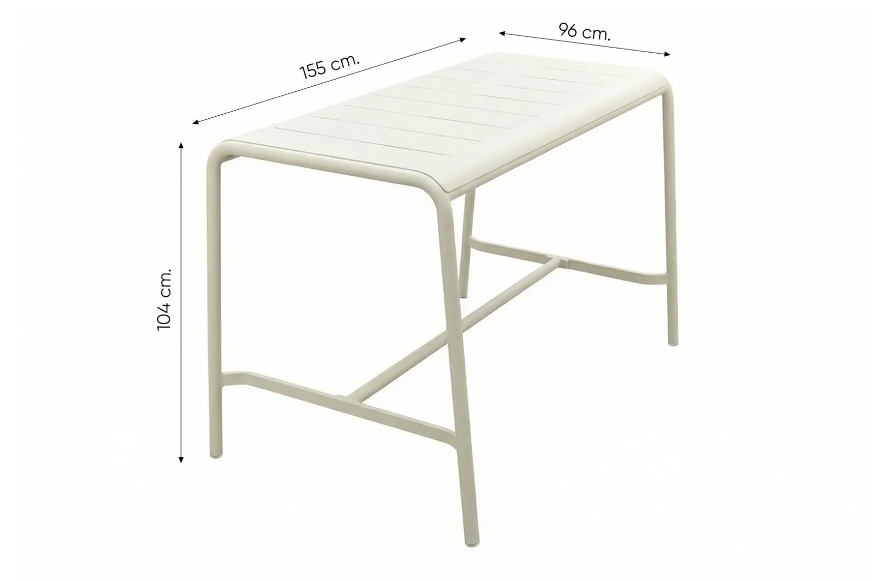 Lyon 4-persoons barset 155x96 cm. - Mokka