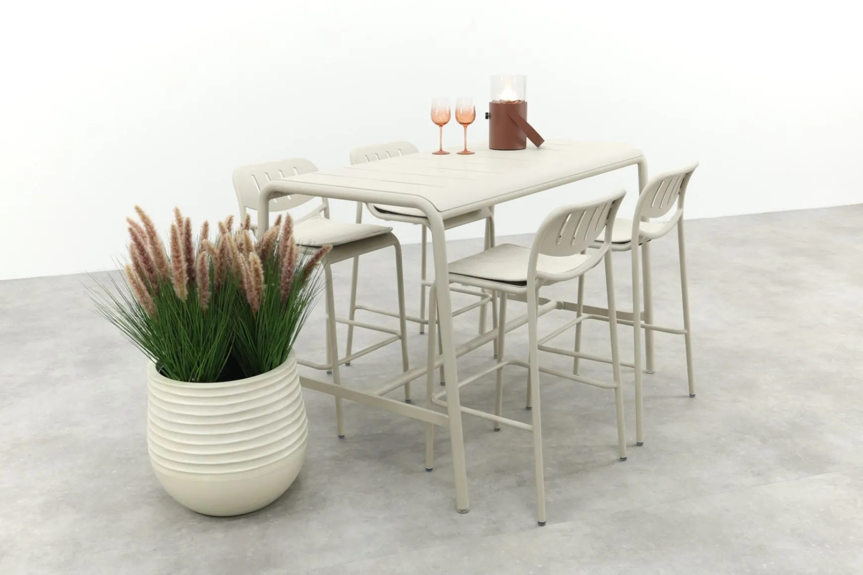 Lyon 4-persoons barset 155x96 cm. - Mokka