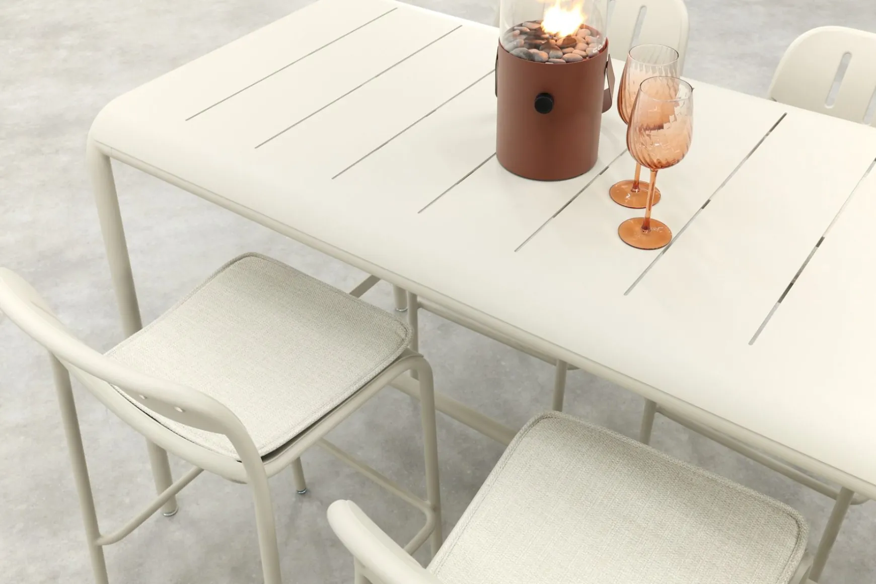 Lyon 4-persoons barset 155x96 cm. - Mokka