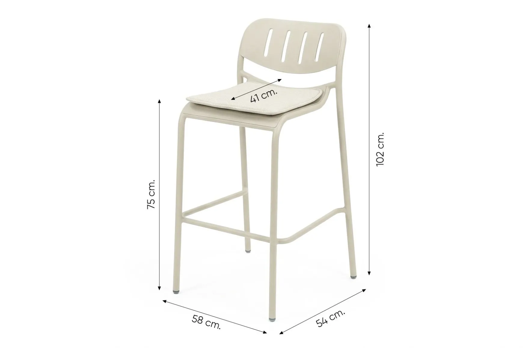 Lyon 4-persoons barset 155x96 cm. - Mokka