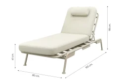 Lyon 3-zits balkon loungebank 2-in-1 ligbed - Mokka