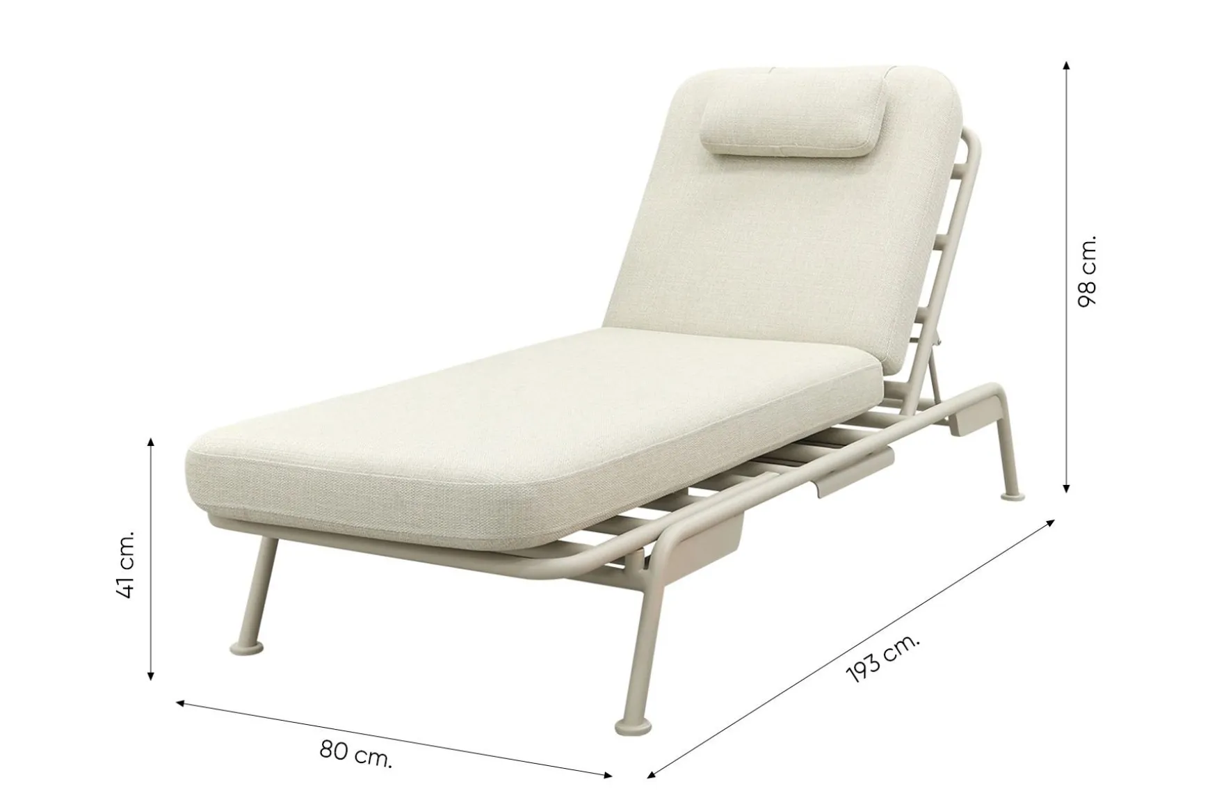 Lyon 3-zits balkon loungebank 2-in-1 ligbed - Mokka
