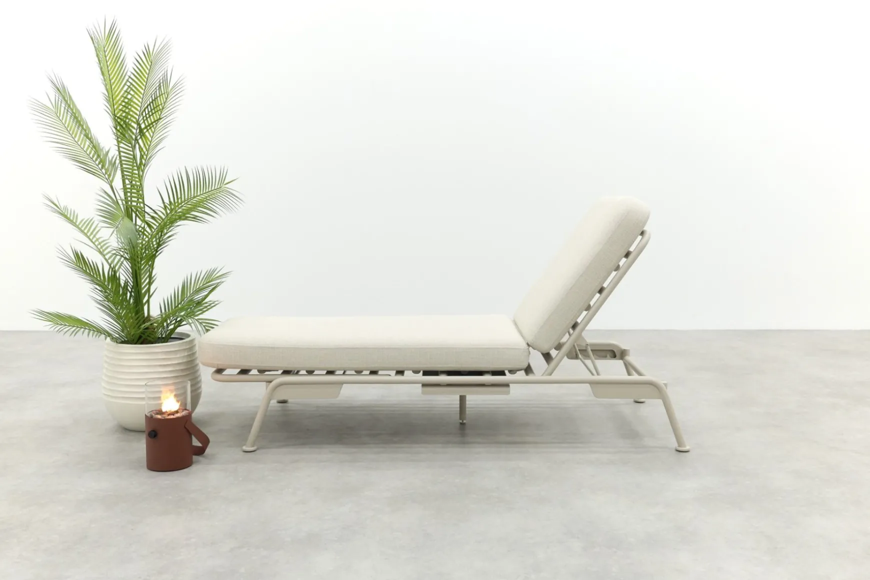 Lyon 3-zits balkon loungebank 2-in-1 ligbed - Mokka