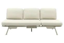 Lyon 3-zits balkon loungebank 2-in-1 ligbed - Mokka