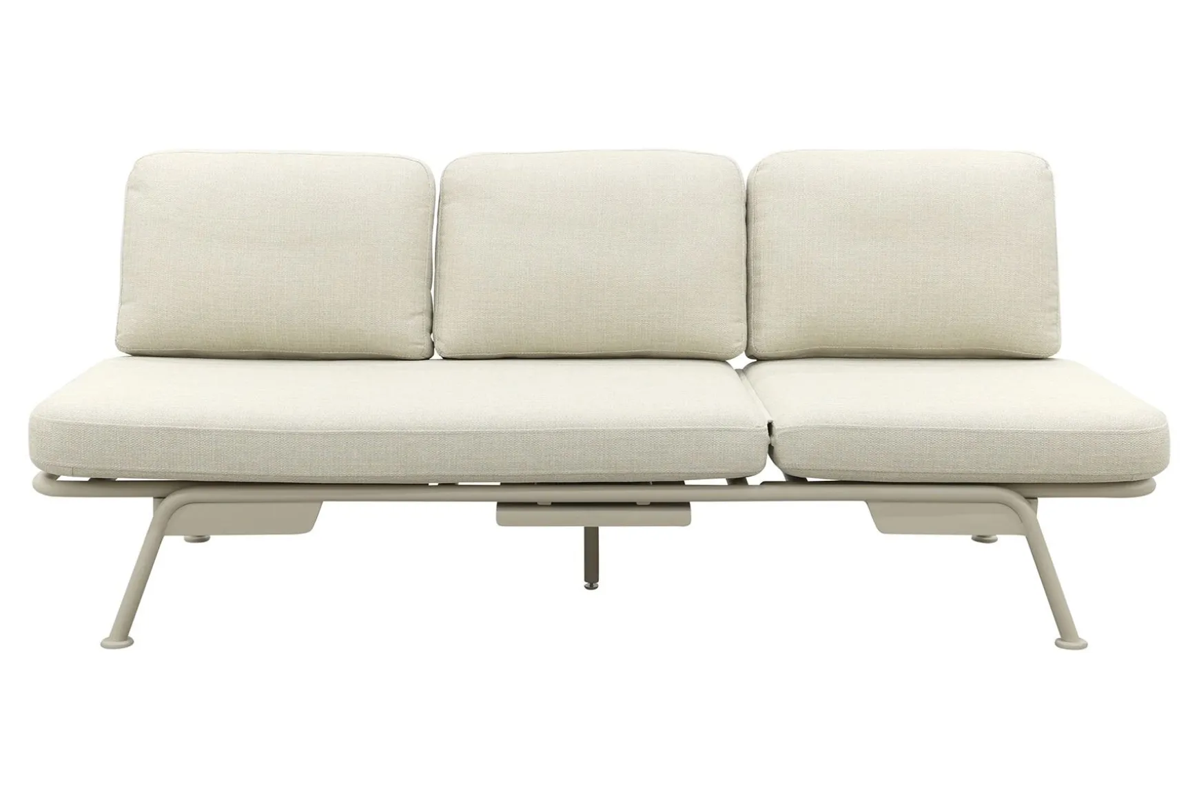 Lyon 3-zits balkon loungebank 2-in-1 ligbed - Mokka