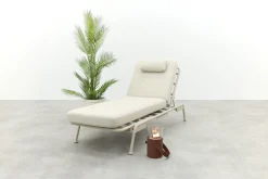 Lyon 3-zits balkon loungebank 2-in-1 ligbed - Mokka
