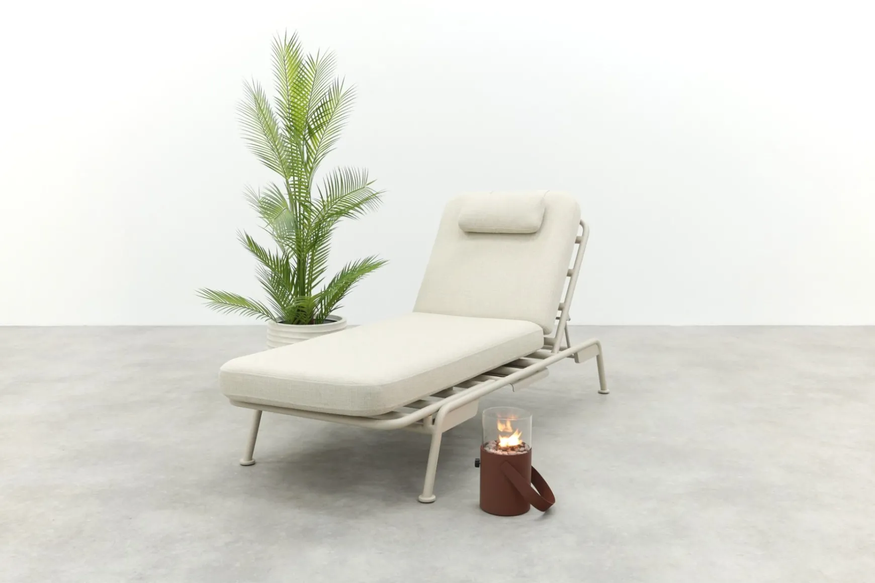 Lyon 3-zits balkon loungebank 2-in-1 ligbed - Mokka