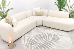Madeira ronde hoekbank links - Naturel Sunbrella