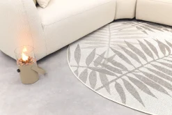 Madeira ronde hoekbank links - Naturel Sunbrella