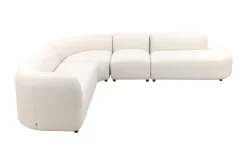 Madeira ronde hoekbank links + tussenelement - Naturel Sunbrella