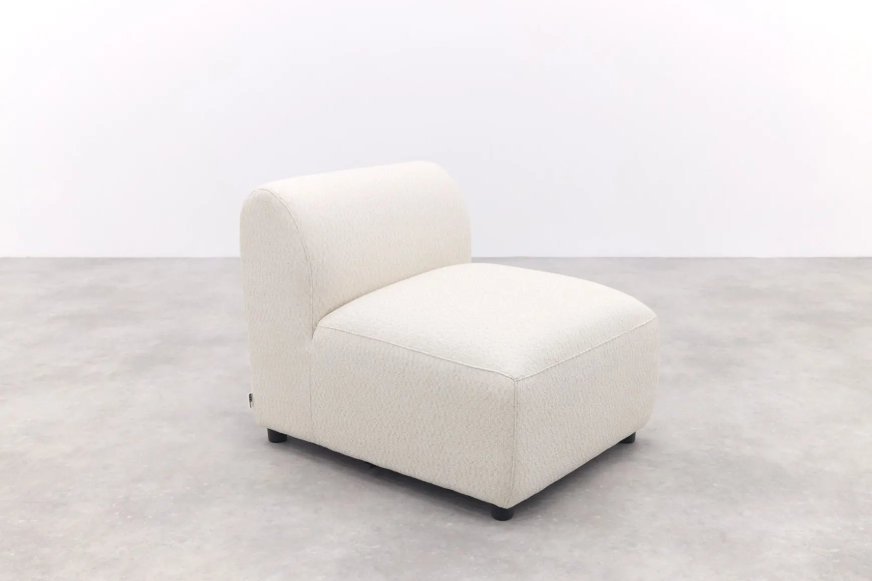 Madeira ronde hoekbank links + tussenelement - Naturel Sunbrella