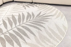 Madeira ronde hoekbank links + tussenelement - Naturel Sunbrella