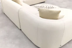 Madeira ronde u-vorm hoekbank + chaise longue rechts - Naturel Sunbrella