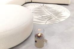 Madeira ronde u-vorm hoekbank + chaise longue rechts - Naturel Sunbrella