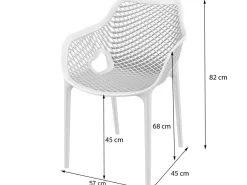 Madino Air stapelbare tuinstoel - Wit