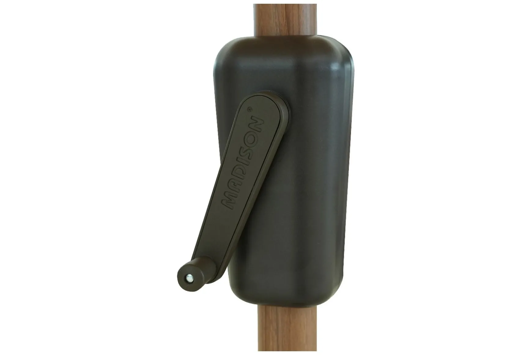 Madison Lissabon teak/champagne stokparasol Ø300 cm. - Olefin parasoldoek