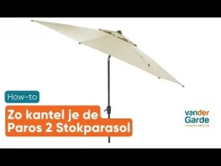 Madison Paros 2 luxe stokparasol - 300 cm. - geel