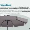 Madison stokparasol Flores luxe grey 300 cm.