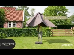 Madison stokparasol Syros luxe grey 280x280 cm.