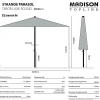 Madison stokparasol timor luxe Taupe 400 cm.