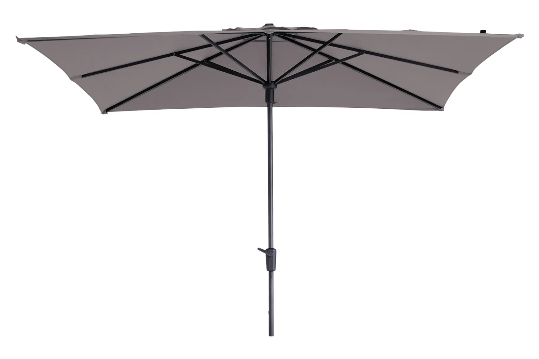 Madison Syros Luxe stokparasol 280x280 cm. - Taupe met Sevilla voet en hoes