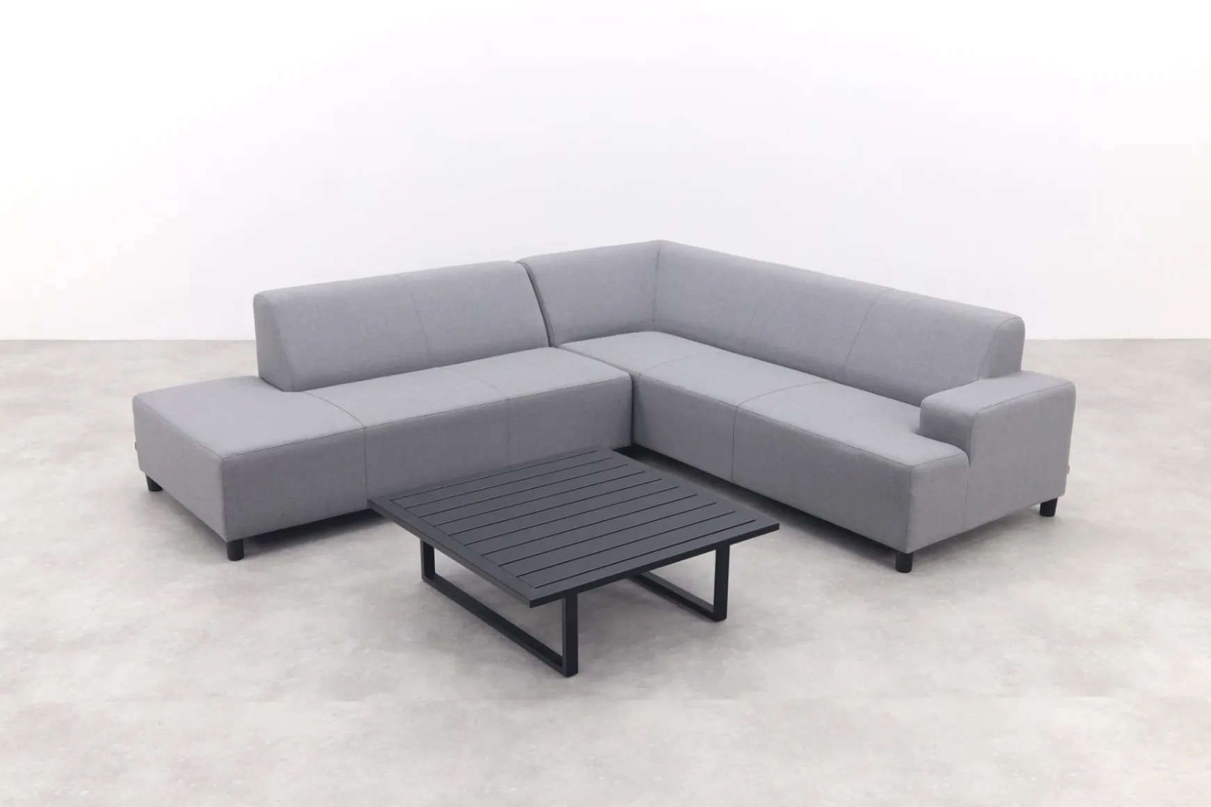 Malaga/Cuba - hoekbank loungeset chaise longue - Lichtgrijs